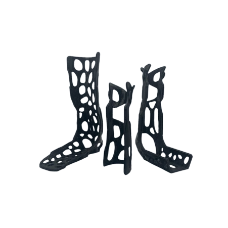 A family of 3D-printed HappyCasts splints — foot and ankle orthoses